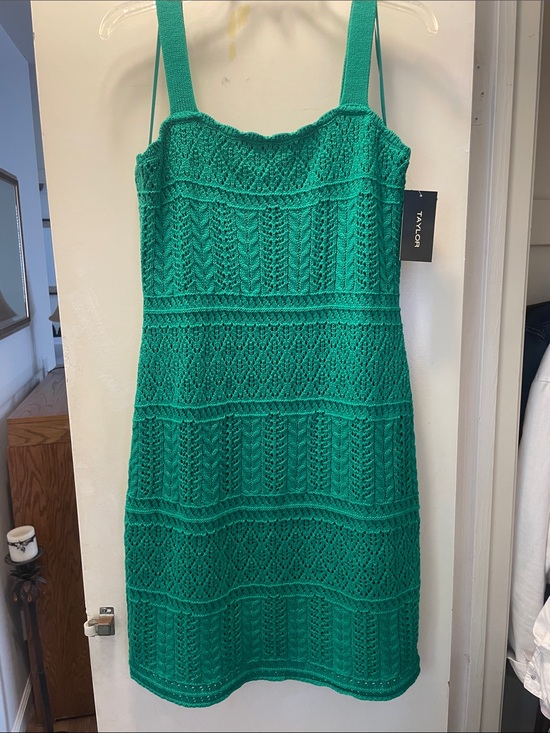 Taylor Dresses & Skirts - Taylor Emerald Crochet Mini Dress